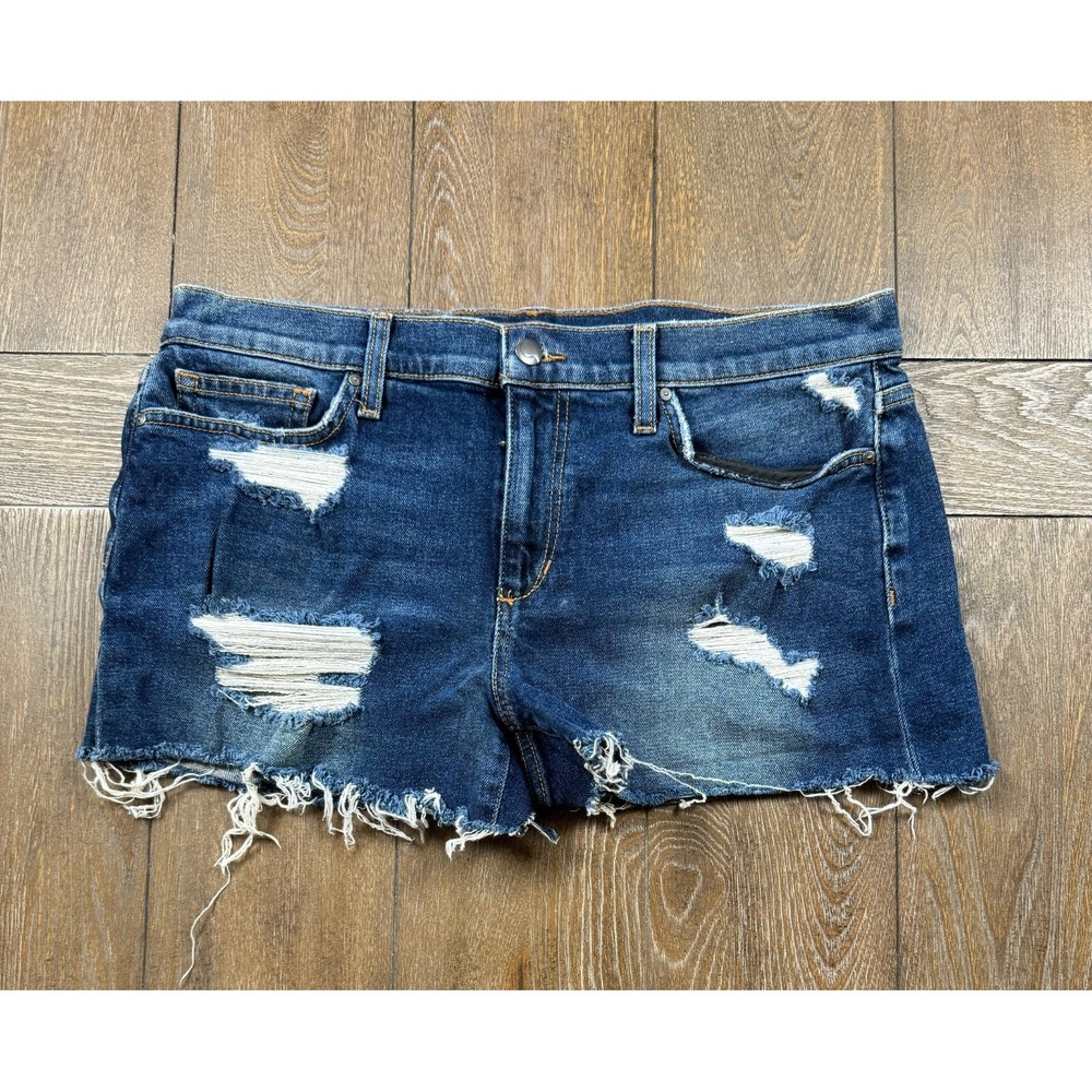 Joe's Jeans Women's Size 31 Distressed Cutoff Denim Shorts Dark Wash Frayed 3168